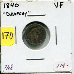 1840 US Half Dime - Drapery