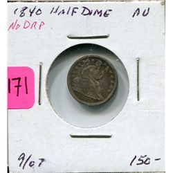 1840 US Half Dime - No Drape