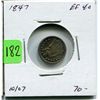 Image 1 : 1847 US Half Dime
