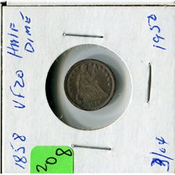 1858 US Half Dime