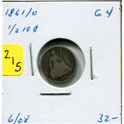 1861 / 0 US Half Dime