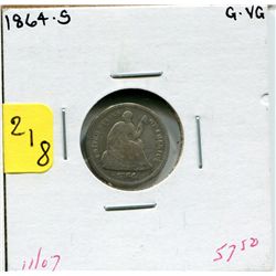 1864 S US Half Dime
