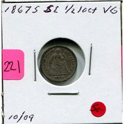 1867 S US Half Dime
