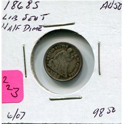 1868 S US Half Dime