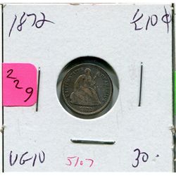 1872 US Half Dime