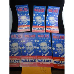 George Wallace for President Flyers - 7 Pieces