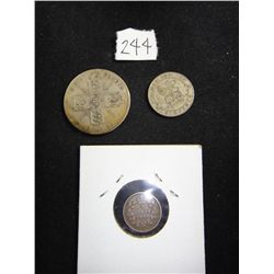 Early 1900s UK Silver Coin Lot - 3 Pieces
