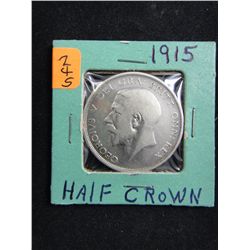 Silver 1915 Half Crown - British