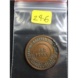 1910 One Penny Token