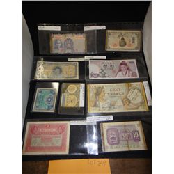 Vintage Foreign Currency Lot - 9 Pieces