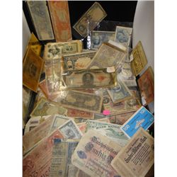 Large Loose Vintage Currency Lot - 30+ Pieces