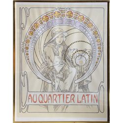 Alphonse Mucha, Au Quartier Latin, Lithograph Poster