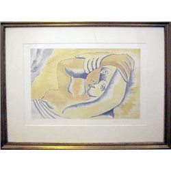 Pablo Picasso, Femme Couchee, Lithograph