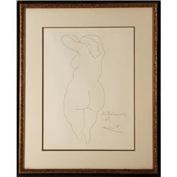 Pablo Picasso, Nu de Dos, Etching