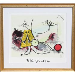 Pablo Picasso, Femme sur la Plage Jouant au Balloon, Lithograph