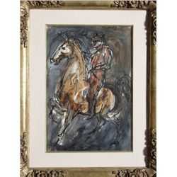 Charles Burdick, Horseman, Ink and Painting
