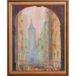 Miraglia, View through Archway, Oil Painting