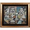 Image 1 : Irving Amen, Chess, Gouache Painting