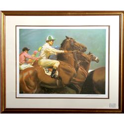 Frank Wootton, At the Start, Lithograph