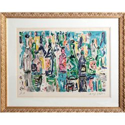 Amos Yaskil, Bottles, Lithograph