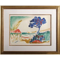 Andre Derain, Landscape, Framed Lithograph