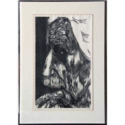 Mervin Jules, Albert Einstein, Woodcut