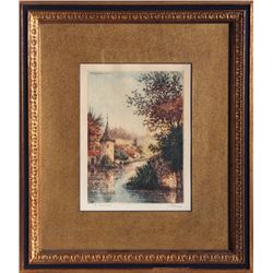 Camilla Lucas, Le Manoir Siene, Color Etching