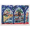 Image 1 : Amos Yaskil, Seaside City View, Lithograph