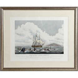 Thomas Sutherland, South Sea Whale Fishery after W. J. Huggins, Etching