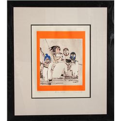 Mireille Kramer, African Dancers, Etching