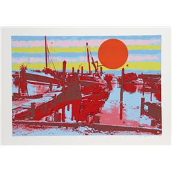 Max Epstein, Freeport Fishing Boats, Serigraph