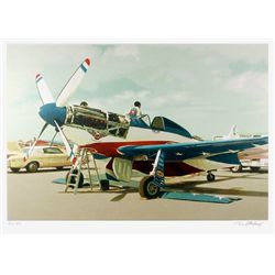 Tom Blackwell, Red, White & Blue Mustang, Serigraph