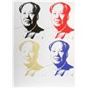 Image 1 : Andy Warhol, Four Mao's, Serigraph, Sunday B. Morning