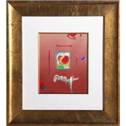Peter Max, Heart Series Version III, Mixed Media Painting on Lithograph
