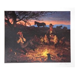 Duane Bryers, Blue Harmonica, Lithograph