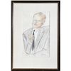 Image 1 : Pierre Kroll, John Rockefeller, Charcoal/Pastel Drawing