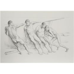 Francisco Zuniga, Hombres con Barca I, Lithograph