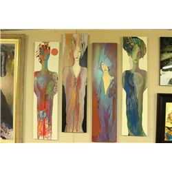 Set of 4 Unframed Original signed Domingo