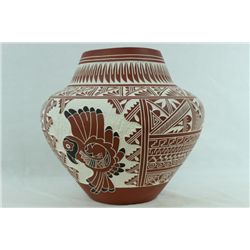 Authentic Navajo Engraved Hand Painted Pot