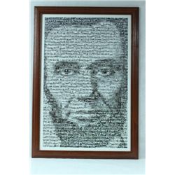 Beautiful Framed Abraham Lincoln Mosaic Print