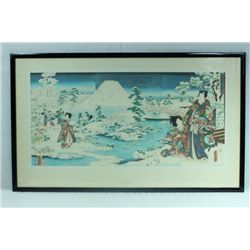 Framed Litho graph Japanese