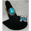 Image 1 : 2 Silver Turquoise Rings