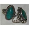 Image 3 : 2 Native American Green Turquoise Rings