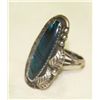 Image 1 : Silver Native American Blue Shell Stone Ring