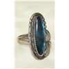 Image 2 : Silver Native American Blue Shell Stone Ring
