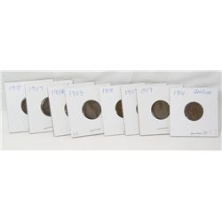 (8) Indian Head Cents
