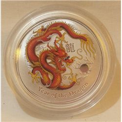 2012  1/2 oz Silver Lunar Year of the Dragon 50c