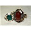 Image 1 : Green Stone Silver Ring  & Brown Carnelian Ring
