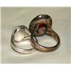 Image 2 : Green Stone Silver Ring  & Brown Carnelian Ring