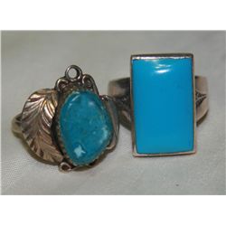 2 Native American Silver Rings